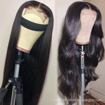 Amanda Hair 10a 100% Raw Brazilian Human Hair Wholesale Virgin Silky Straight Wave Hair Transparent 5X5 Lace Front Wig